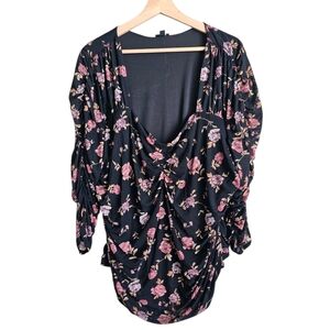 Torrid Floral Chiffon Colorful Mesh Blouse Top Size 4x